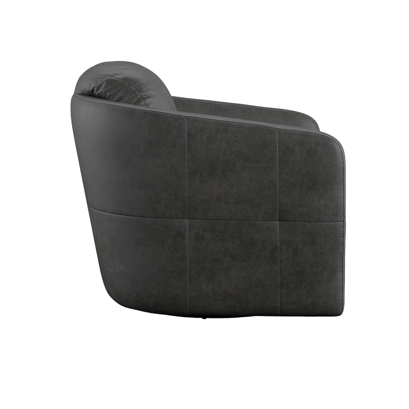 Wallace & Bay Butler Swivel Accent Chair in Gray