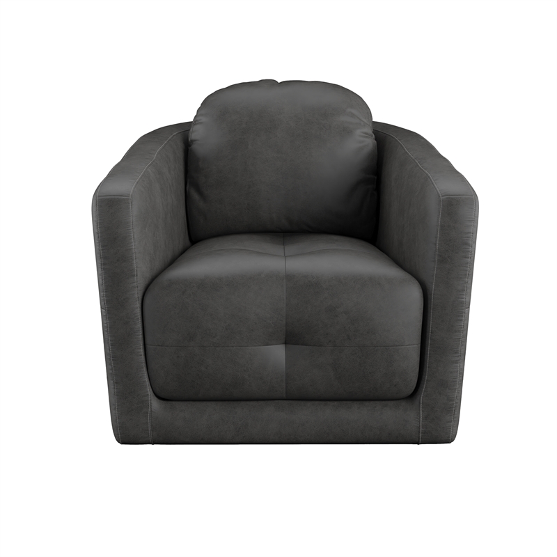 Wallace & Bay Butler Swivel Accent Chair in Gray