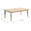Wallace & Bay Ludin Rectangular Rustic Dining Table with a Butterfly Leaf in Tan