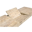 Wallace & Bay Ludin Rectangular Rustic Dining Table with a Butterfly Leaf in Tan