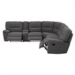 Arnold Gray Modular Reclining Sectional with Console Storage And Cup Holders