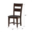 Wallace & Bay Stevens Faux Leather Dining Chair in Brown (Set of Two)