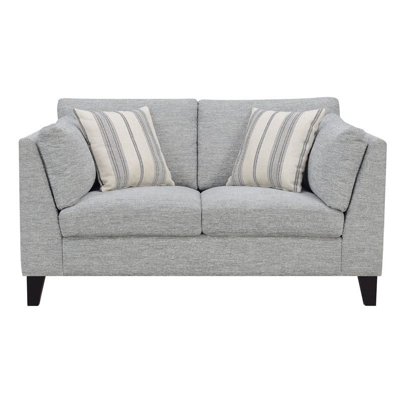 Wallace & Bay Doyle Contemporary Loveseat in Gray