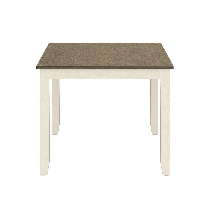 Brown and White Farmhouse 6-Piece Dining Table Set with Bench