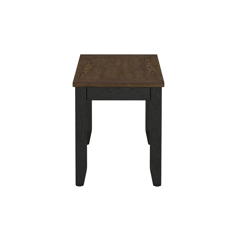 Brown and Black Farmhouse 6-Piece Dining Set With Bench