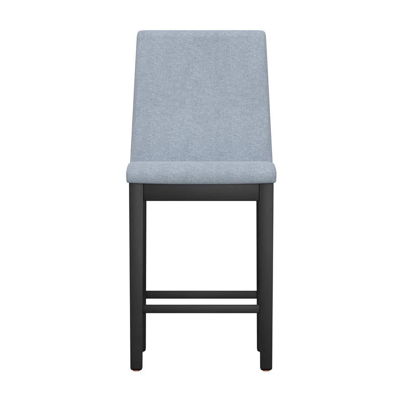 Black and Gray Upholstered 5-Piece Gathering Height Dining Set
