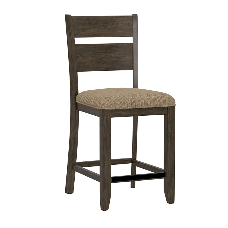 Brown Casual 6-Piece Gathering Height Table Set with Storage Drawers
