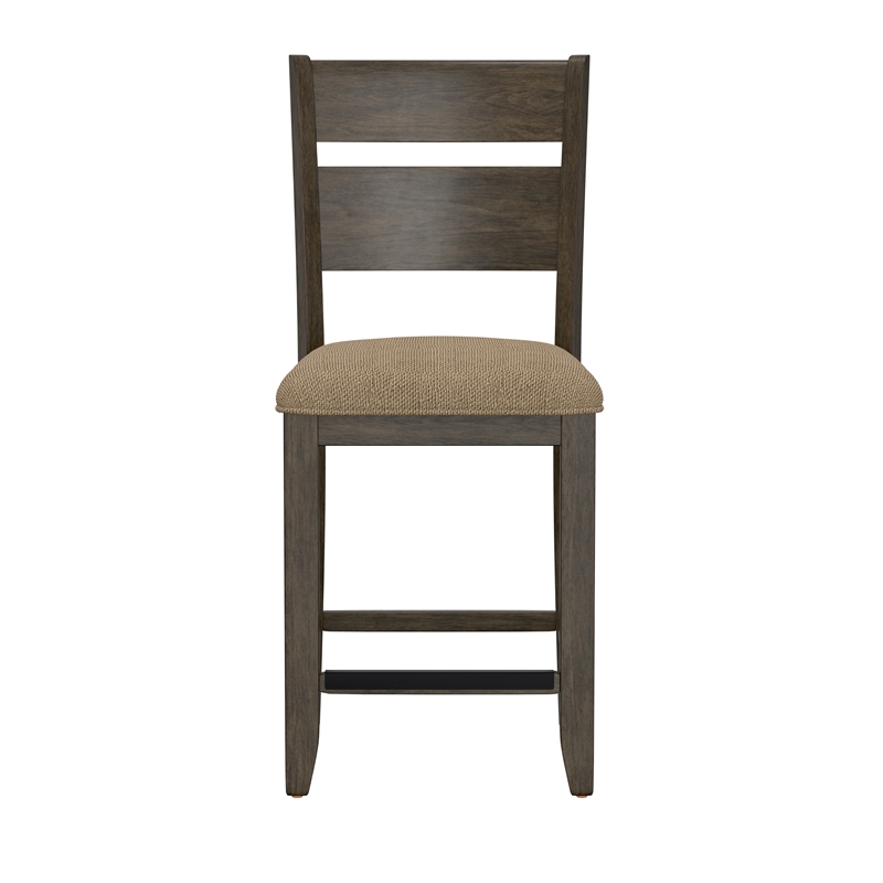 Brown Casual 6-Piece Gathering Height Table Set with Storage Drawers