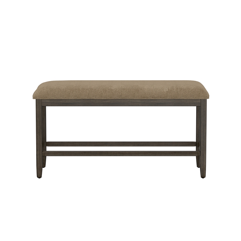 Brown Casual 6-Piece Gathering Height Table Set with Storage Drawers