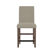 Brown Upholstered Transitional Counter Height Barstools (Set of 2)