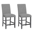 Gray Upholstered Barstools (Set of 2)
