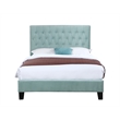 Blue Tufted Full Upholstered Bed