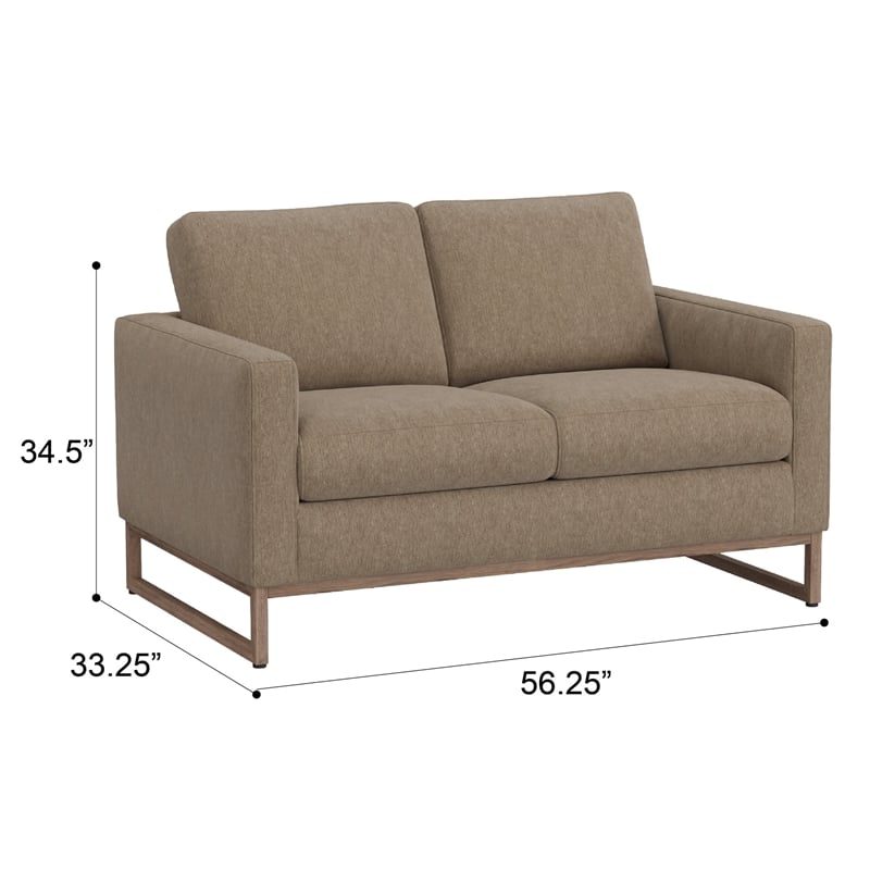 Wallace & Bay Brown Chenille Loveseat