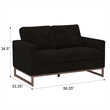 Wallace & Bay Chenille Loveseat in Brown