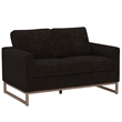 Wallace & Bay Chenille Loveseat in Brown