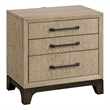 Brown Mid-Century Oak Nightstand