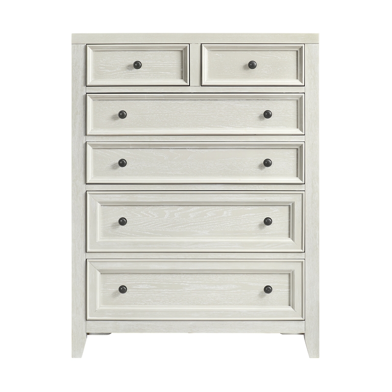 Wallace & Bay 6-Drawer Chest in Whitewash