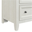 White Contemporary 3-Drawer Nightstand