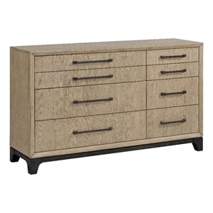 Wallace & Bay Brown Mid-Century Modern 8-Drawer Dresser 64 Inch Wide