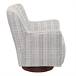 Blue Swivel Chair with Walnut Wood Base