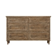 Wallace & Bay Brown Rustic 6-Drawer Dresser