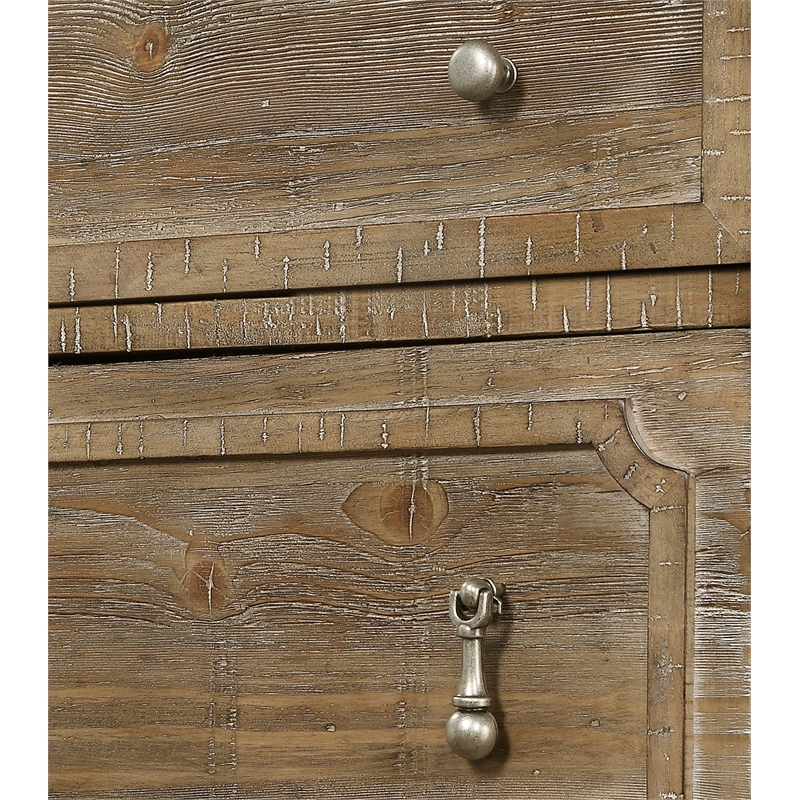 Wallace & Bay Brown Rustic 6-Drawer Dresser
