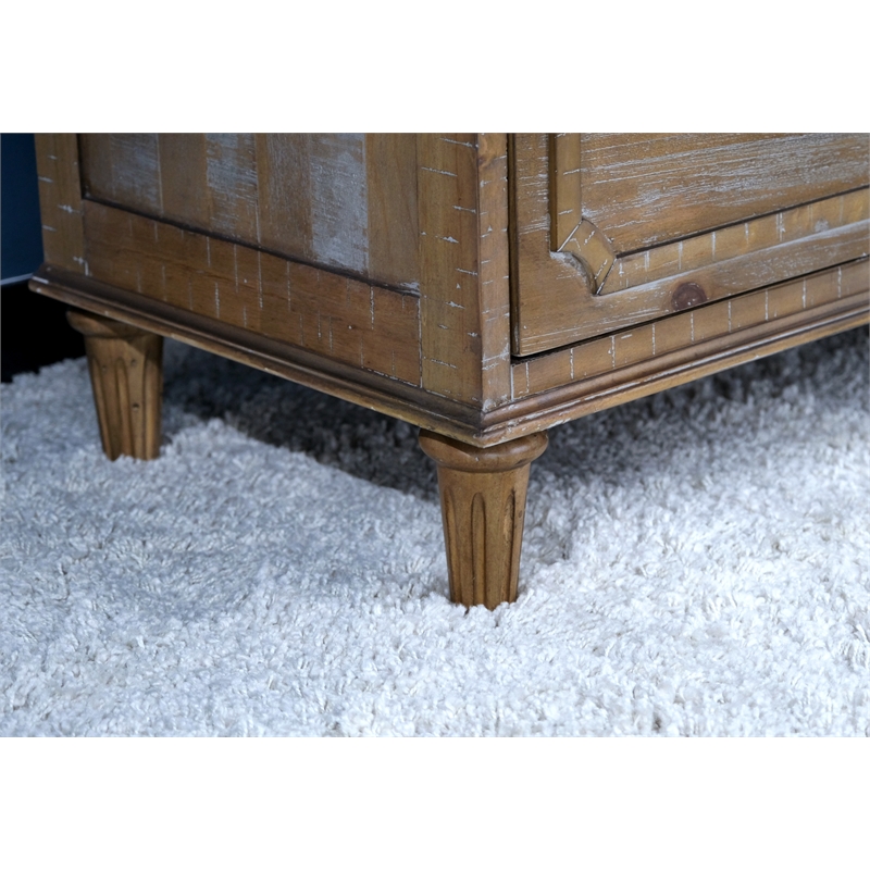 Wallace & Bay Brown Rustic 6-Drawer Dresser