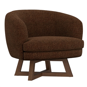 Wallace & Bay Modern Brown 33&quot Wide Swivel Chair