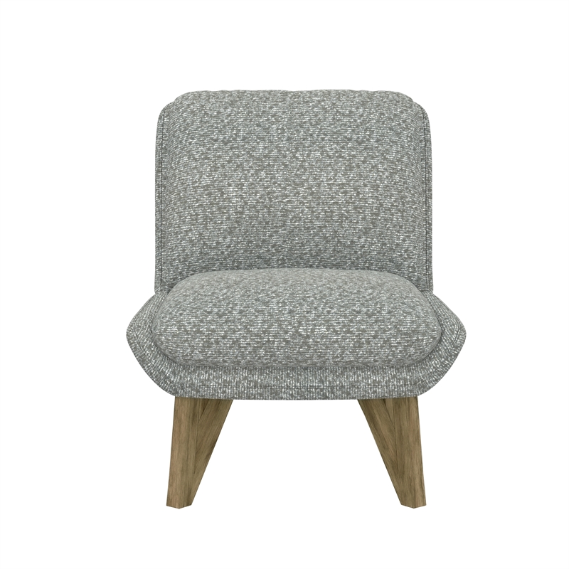 Gray Contemporary Armless Accent Chair