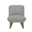 Gray Contemporary Armless Accent Chair