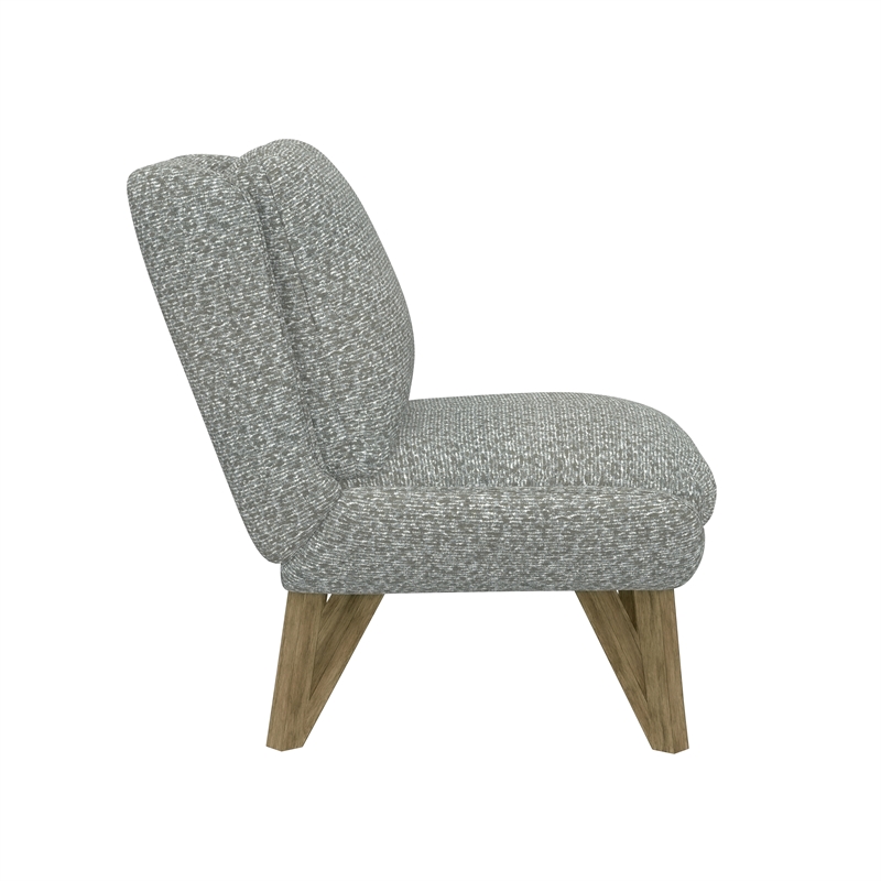 Gray Contemporary Armless Accent Chair