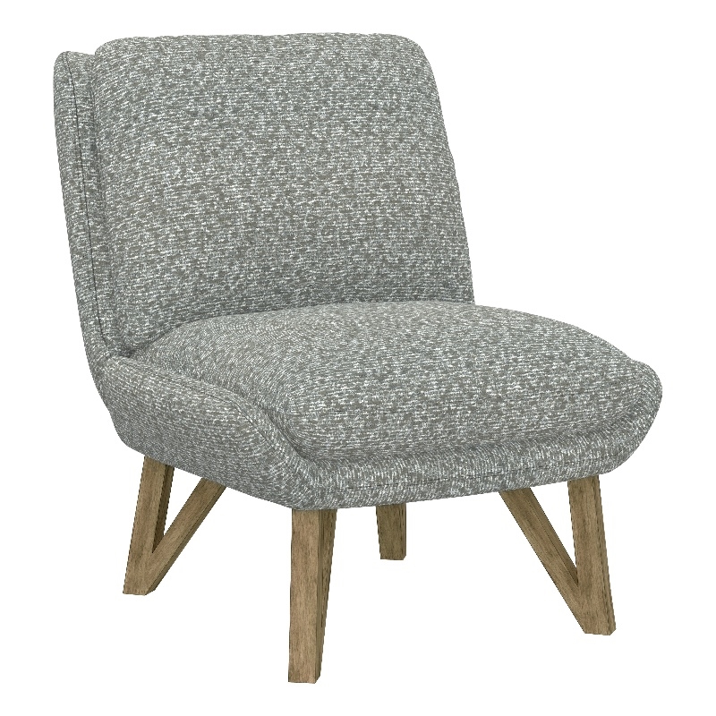 Gray Contemporary Armless Accent Chair