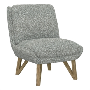 Gray Contemporary Armless Accent Chair