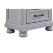 Gray Farmhouse 2-Drawer Nightstand with USB Charging