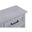 Gray Farmhouse 2-Drawer Nightstand with USB Charging