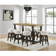 Brown Mid-Century Bar Height Dining Table
