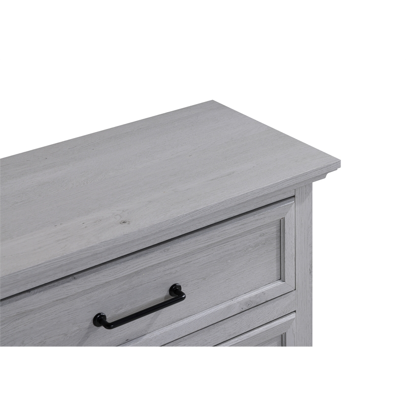 Wallace & Bay Gray Coastal 5-Drawer Chest
