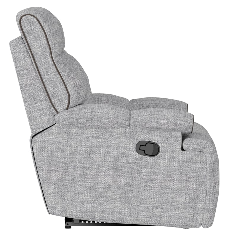 Gray Upholstery Casual Reclining Loveseat