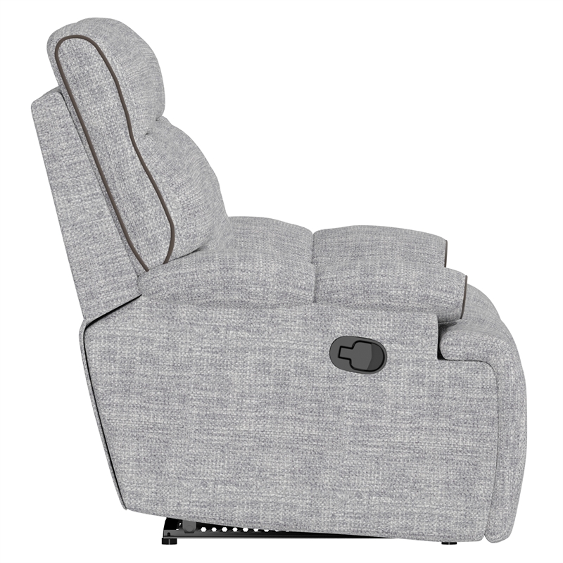 Gray Chenille Casual Reclining Sofa