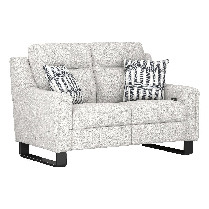 Cream Dual Power Classic Contemporary Loveseat