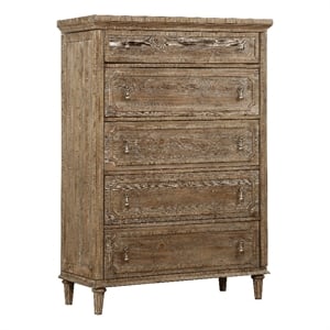 Wallace & Bay Brown Rustic 5-Drawer Chest