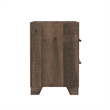 Brown Casual 2-Drawer Nightstand USB Charging