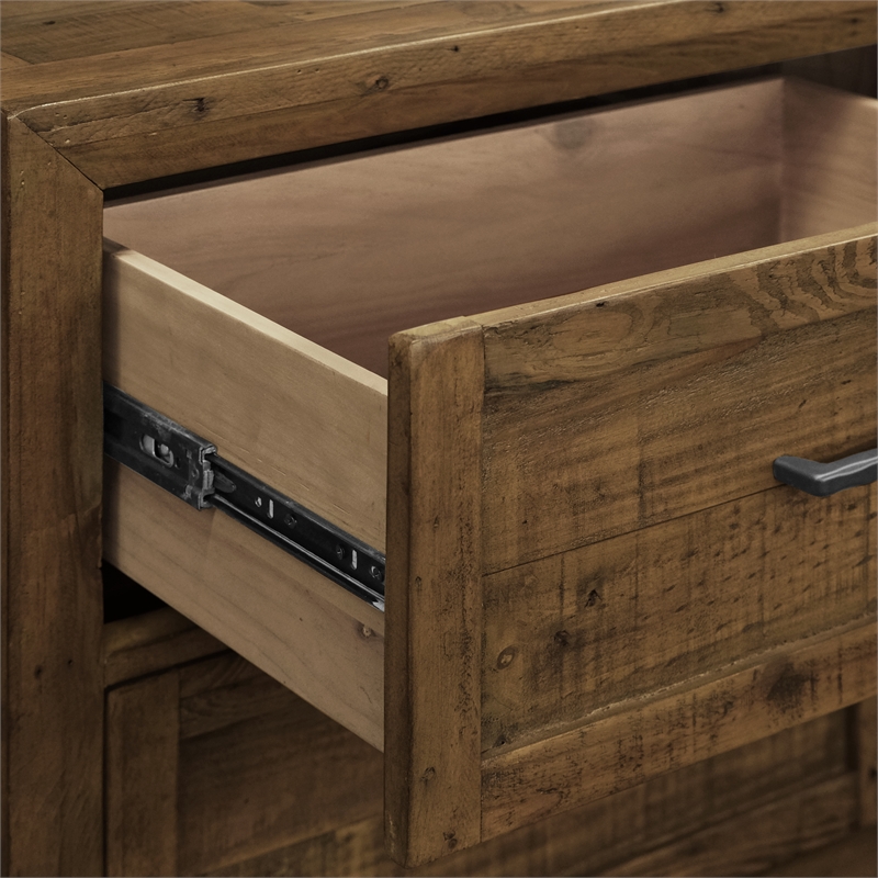 Wallace & Bay Brown Rustic Pine 5-Drawer Chest