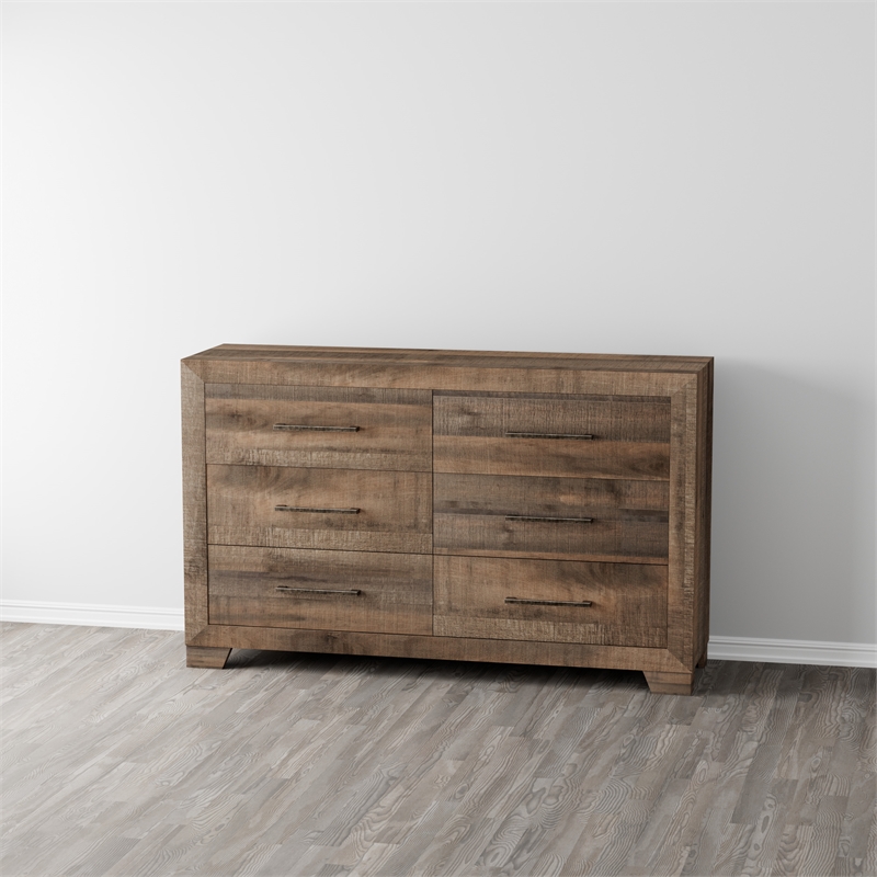 Wallace & Bay 6-Drawer Dresser in Brown