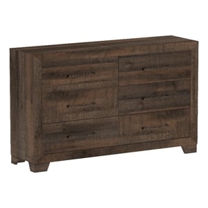 Wallace & Bay 6-Drawer Dresser in Brown