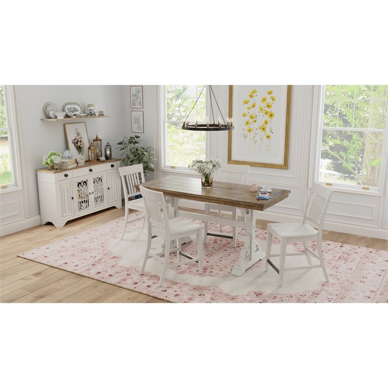 Wallace & Bay Farmhouse Trestle Dining Table