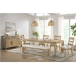 Brown Farmhouse Dining Table with Removable Leaf