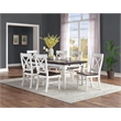 Brown and White Country Dining Chairs (Set of 2)