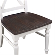 Brown and White Country Dining Chairs (Set of 2)