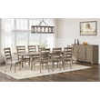 Brown Rustic Ladderback Dining Chairs (Set of 2)